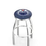 Edmonton Oilers 36-Inch Swivel Backless Extra Tall Bar Stool w/ Chrome Finish, Single-Ring Base, 2-Inch Chrome Ring, 2.5-Inch Cushion Seat 3 Edmonton Oilers 36-Inch Swivel Backless Extra Tall Bar Stool w/ Chrome Finish, Single-Ring Base, 2-Inch Chrome Ring, 2.5-Inch Cushion Seat