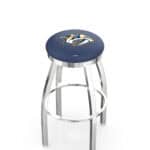 Nashville Predators 36-Inch Swivel Backless Extra Tall Bar Stool w/ Chrome Finish, Single-Ring Base, 2-Inch Chrome Ring, 2.5-Inch Cushion Seat 3 Nashville Predators 36-Inch Swivel Backless Extra Tall Bar Stool w/ Chrome Finish, Single-Ring Base, 2-Inch Chrome Ring, 2.5-Inch Cushion Seat