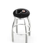 Philadelphia Flyers 36-Inch Swivel Backless Extra Tall Bar Stool w/ Chrome Finish, Single-Ring Base, 2-Inch Chrome Ring, 2.5-Inch Cushion Seat 3 Philadelphia Flyers 36-Inch Swivel Backless Extra Tall Bar Stool w/ Chrome Finish, Single-Ring Base, 2-Inch Chrome Ring, 2.5-Inch Cushion Seat
