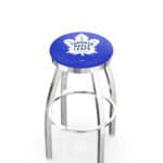 Toronto Maple Leafs 36-Inch Swivel Backless Extra Tall Bar Stool w/ Chrome Finish, Single-Ring Base, 2-Inch Chrome Ring, 2.5-Inch Cushion Seat 3 Toronto Maple Leafs 36-Inch Swivel Backless Extra Tall Bar Stool w/ Chrome Finish, Single-Ring Base, 2-Inch Chrome Ring, 2.5-Inch Cushion Seat