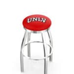 University of Nevada Las Vegas 36-Inch Swivel Backless Extra Tall Bar Stool w/ Chrome Finish, Single-Ring Base, 2-Inch Chrome Ring, 2.5-Inch Cushion Seat 3 University of Nevada Las Vegas 36-Inch Swivel Backless Extra Tall Bar Stool w/ Chrome Finish, Single-Ring Base, 2-Inch Chrome Ring, 2.5-Inch Cushion Seat