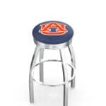 Auburn University 25-Inch Swivel Backless Counter Stool w/ Chrome Finish, Single-Ring Base, 2.75-Inch Chrome Ribbed Ring, 2.5-Inch Cushion Seat 3 Auburn University 25-Inch Swivel Backless Counter Stool w/ Chrome Finish, Single-Ring Base, 2.75-Inch Chrome Ribbed Ring, 2.5-Inch Cushion Seat