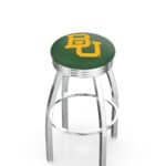 Baylor University 25-Inch Swivel Backless Counter Stool w/ Chrome Finish, Single-Ring Base, 2.75-Inch Chrome Ribbed Ring, 2.5-Inch Cushion Seat 3 Baylor University 25-Inch Swivel Backless Counter Stool w/ Chrome Finish, Single-Ring Base, 2.75-Inch Chrome Ribbed Ring, 2.5-Inch Cushion Seat