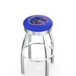 Boise State University 25-Inch Swivel Backless Counter Stool w/ Chrome Finish, Single-Ring Base, 2.75-Inch Chrome Ribbed Ring, 2.5-Inch Cushion Seat 3 Boise State University 25-Inch Swivel Backless Counter Stool w/ Chrome Finish, Single-Ring Base, 2.75-Inch Chrome Ribbed Ring, 2.5-Inch Cushion Seat