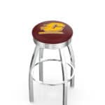 Central Michigan University 30-Inch Swivel Backless Bar Stool w/ Chrome Finish, Single-Ring Base, 2.75-Inch Chrome Ribbed Ring, 2.5-Inch Cushion Seat 3 Central Michigan University 30-Inch Swivel Backless Bar Stool w/ Chrome Finish, Single-Ring Base, 2.75-Inch Chrome Ribbed Ring, 2.5-Inch Cushion Seat