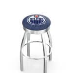 Edmonton Oilers 30-Inch Swivel Backless Bar Stool w/ Chrome Finish, Single-Ring Base, 2.75-Inch Chrome Ribbed Ring, 2.5-Inch Cushion Seat 3 Edmonton Oilers 30-Inch Swivel Backless Bar Stool w/ Chrome Finish, Single-Ring Base, 2.75-Inch Chrome Ribbed Ring, 2.5-Inch Cushion Seat