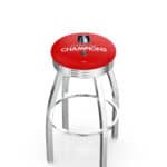 Florida Panthers - 2024 Stanley Cup 30-Inch Swivel Backless Bar Stool w/ Chrome Finish, Single-Ring Base, 2.75-Inch Chrome Ribbed Ring, 2.5-Inch Cushion Seat 3 Florida Panthers - 2024 Stanley Cup 30-Inch Swivel Backless Bar Stool w/ Chrome Finish, Single-Ring Base, 2.75-Inch Chrome Ribbed Ring, 2.5-Inch Cushion Seat