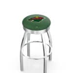 Minnesota Wild 30-Inch Swivel Backless Bar Stool w/ Chrome Finish, Single-Ring Base, 2.75-Inch Chrome Ribbed Ring, 2.5-Inch Cushion Seat 3 Minnesota Wild 30-Inch Swivel Backless Bar Stool w/ Chrome Finish, Single-Ring Base, 2.75-Inch Chrome Ribbed Ring, 2.5-Inch Cushion Seat