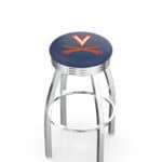 University of Virginia 25-Inch Swivel Backless Counter Stool w/ Chrome Finish, Single-Ring Base, 2.75-Inch Chrome Ribbed Ring, 2.5-Inch Cushion Seat 3 University of Virginia 25-Inch Swivel Backless Counter Stool w/ Chrome Finish, Single-Ring Base, 2.75-Inch Chrome Ribbed Ring, 2.5-Inch Cushion Seat