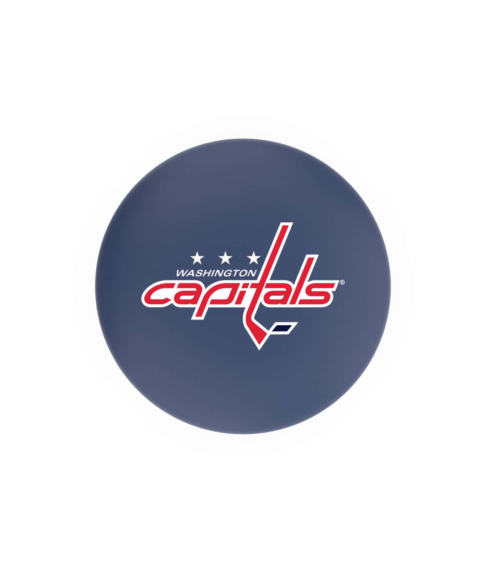 Washington Capitals 25-Inch Swivel Backless Counter Stool w/ Chrome Finish, Single-Ring Base, 2.75-Inch Chrome Ribbed Ring, 2.5-Inch Cushion Seat 2 Washington Capitals 25-Inch Swivel Backless Counter Stool w/ Chrome Finish, Single-Ring Base, 2.75-Inch Chrome Ribbed Ring, 2.5-Inch Cushion Seat - Image 2