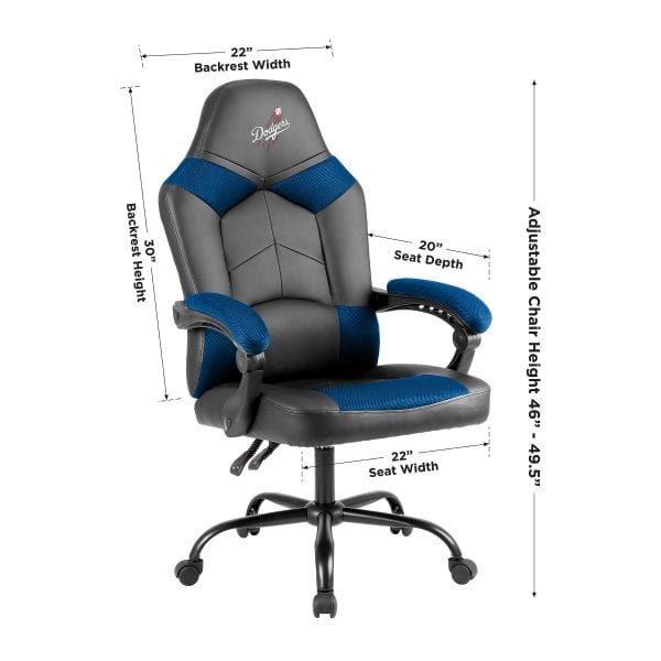 LA Dodgers Embroidered Oversized Office Chair with Pouch 1