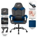 LA Dodgers Embroidered Oversized Office Chair with Pouch