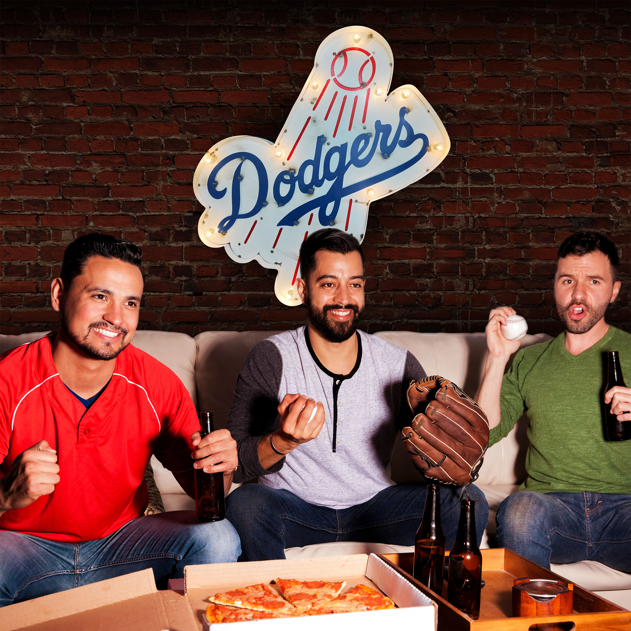 LA Dodgers Lighted Recycled Metal MLB Sign 3 LA Dodgers Lighted Recycled Metal MLB Sign - Image 3