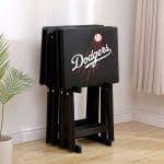LA Dodgers TV Tray Set with Stand 5 LA Dodgers TV Tray Set with Stand