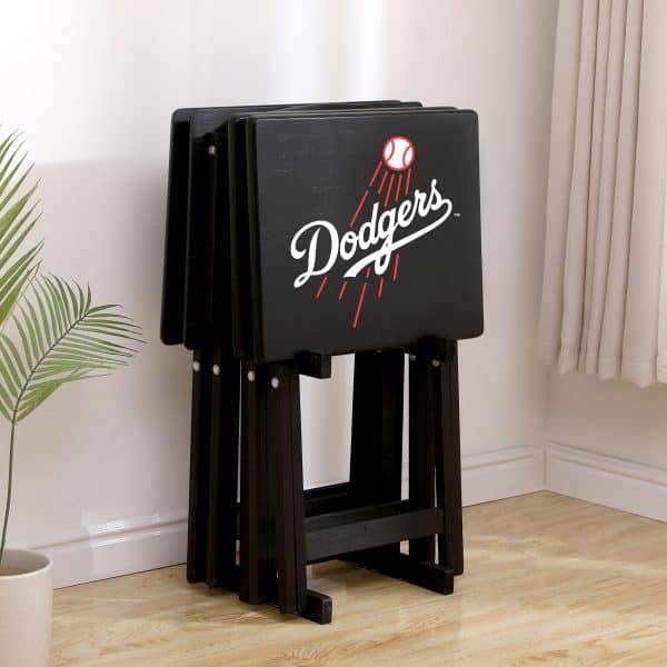 LA Dodgers TV Tray Set with Stand 1