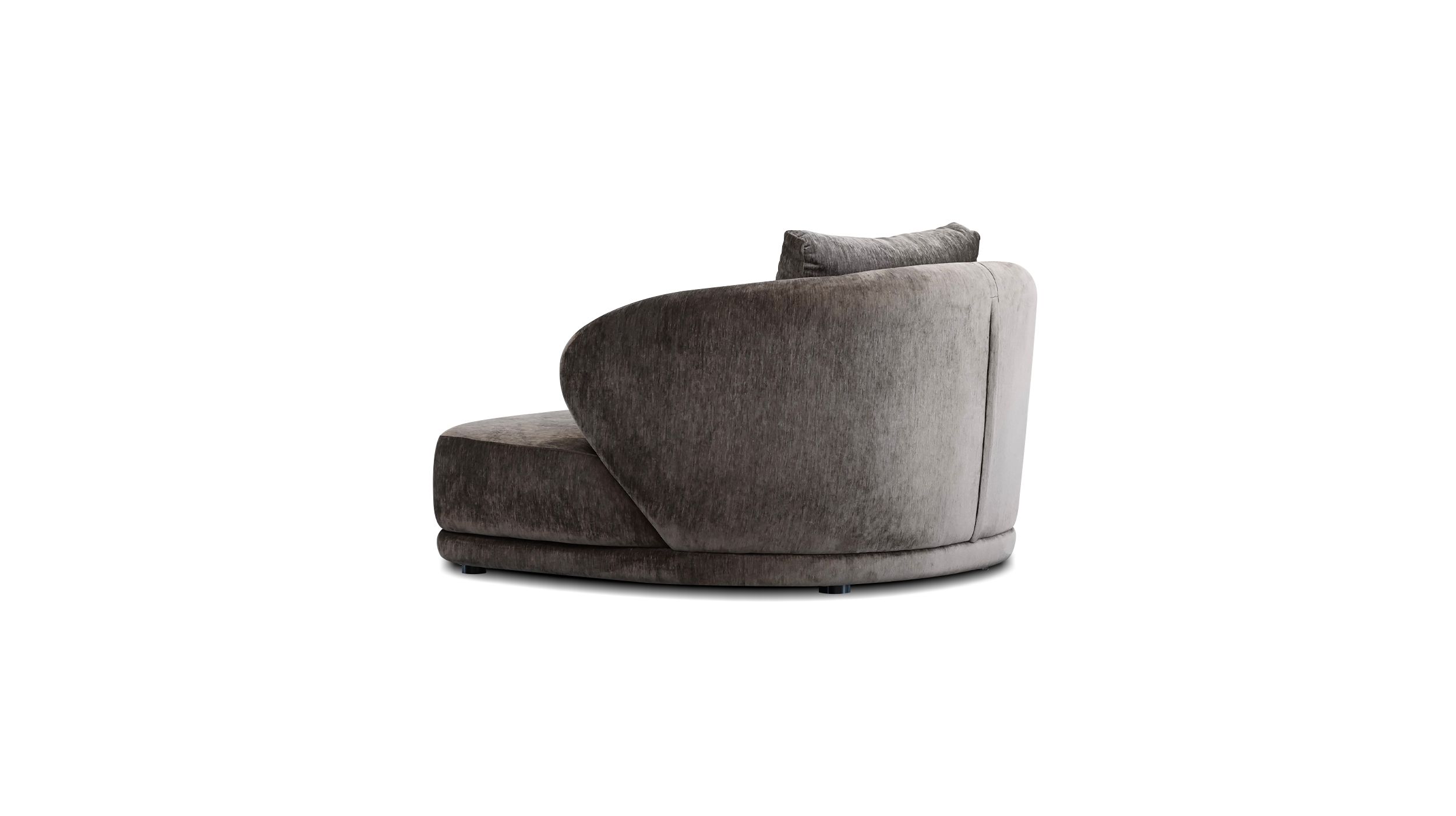VOLTAIRE Mocha Bean Chenille Lounge Chair