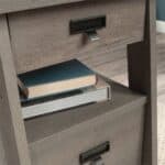 Farmhouse Light Oak Executive Desk with Filing Cabinets Storage 7 Farmhouse Light Oak Executive Desk with Filing Cabinets Storage