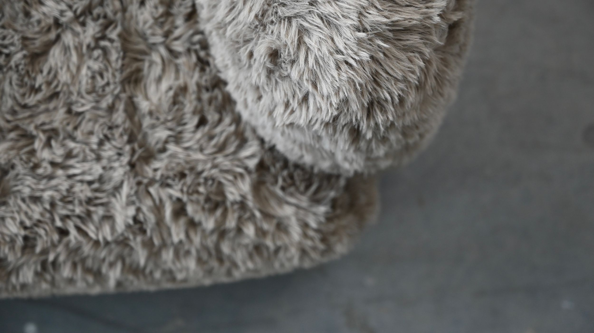 SABA Swivel Lounge Chair Sable Faux Fur