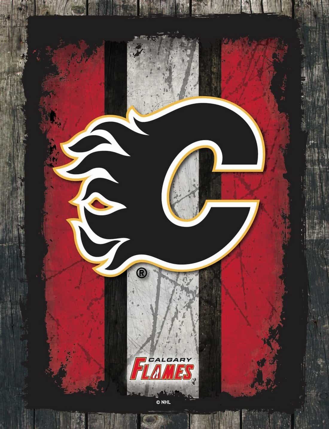 Calgary Flames 15x20 Logo Canvas Wall Art (Alternate) 1 Calgary Flames 15x20 Logo Canvas Wall Art (Alternate)
