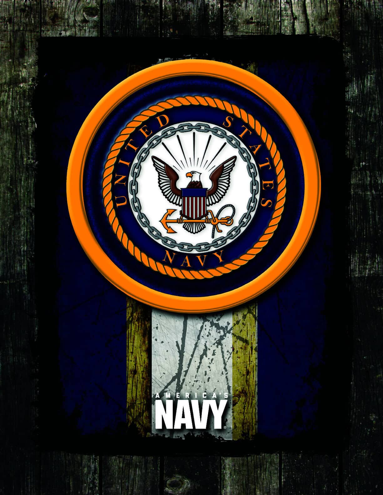 United States Navy 15x20 Logo Canvas Wall Art (Alternate) 1 United States Navy 15x20 Logo Canvas Wall Art (Alternate)