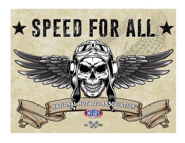 NHRA Skull (Banner) 15x20 Logo Canvas Wall Art