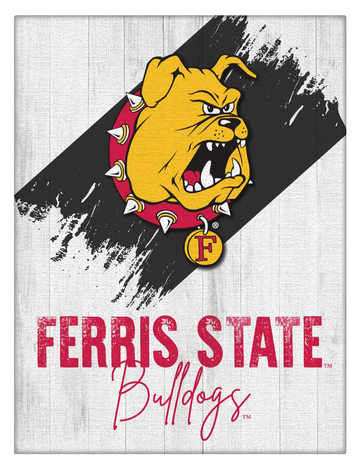 Ferris State University 24x32 Logo Canvas Wall Art (Portrait) 1 Ferris State University 24x32 Logo Canvas Wall Art (Portrait)