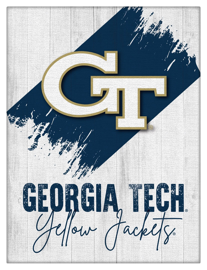 Georgia Tech 24x32 Logo Canvas Wall Art (Portrait) 1 Georgia Tech 24x32 Logo Canvas Wall Art (Portrait)