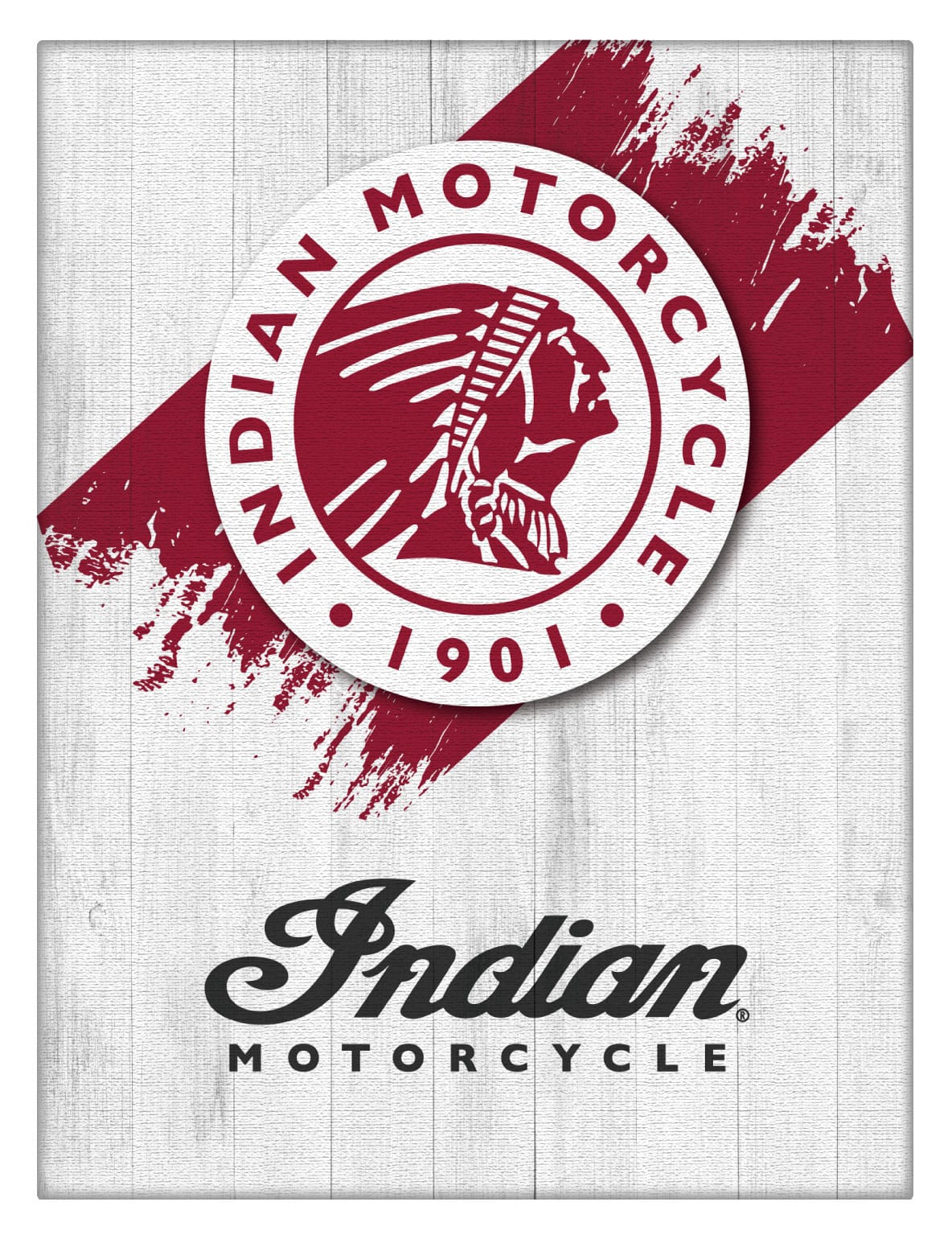 Indian Motorcycle (Head) 24x32 Logo Canvas Wall Art (Portrait) 1 Indian Motorcycle (Head) 24x32 Logo Canvas Wall Art (Portrait)
