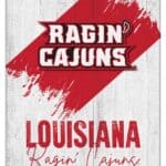 University of Louisiana at Lafayette 15x20 Logo Canvas Wall Art (Portrait)