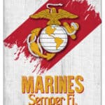 United States Marine Corps (Red/Yellow) 15x20 Logo Canvas Wall Art (Portrait) 3 United States Marine Corps (Red/Yellow) 15x20 Logo Canvas Wall Art (Portrait)