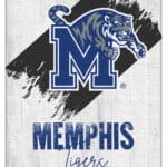 University of Memphis 15x20 Logo Canvas Wall Art (Portrait)