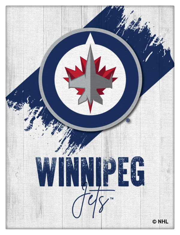 Winnipeg Jets 15x20 Logo Canvas Wall Art (Portrait)
