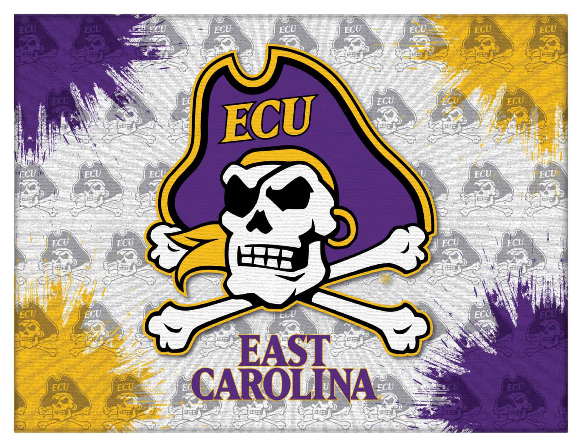 East Carolina University 24x32 Logo Canvas Wall Art