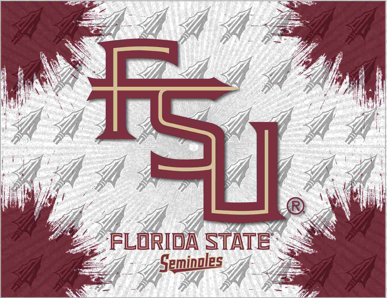 Florida State (Script) 24x32 Logo Canvas Wall Art 1 Florida State (Script) 24x32 Logo Canvas Wall Art