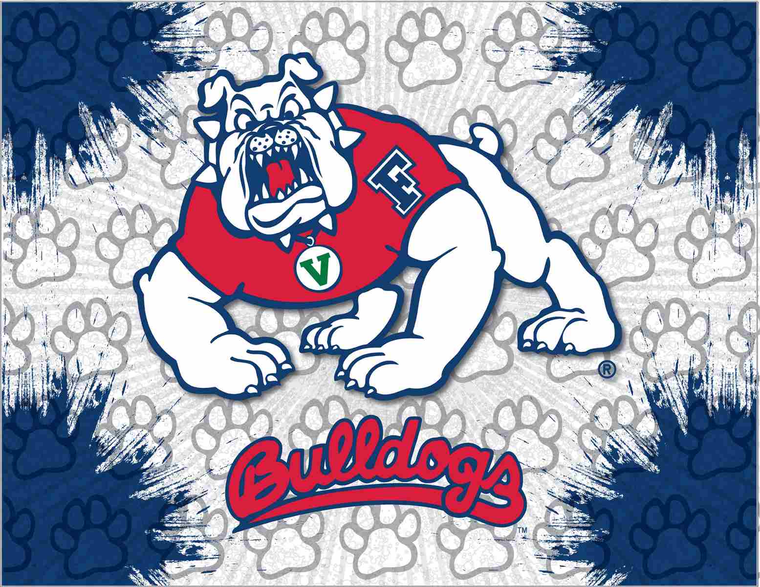 Fresno State University 24x32 Logo Canvas Wall Art 1 Fresno State University 24x32 Logo Canvas Wall Art