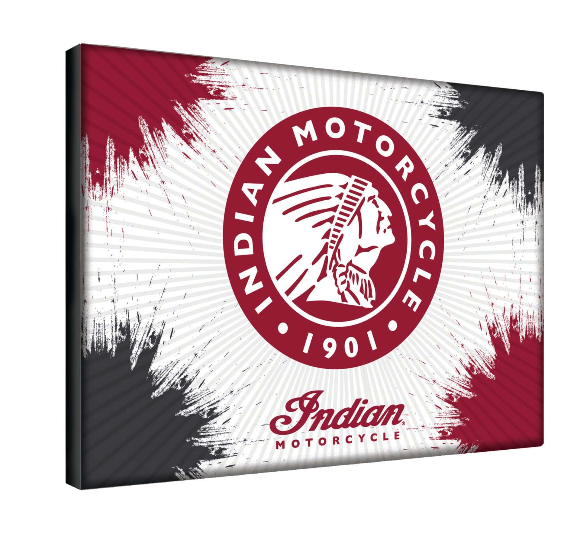Indian Motorcycle (Head) 24x32 Logo Canvas Wall Art 2 Indian Motorcycle (Head) 24x32 Logo Canvas Wall Art - Image 2