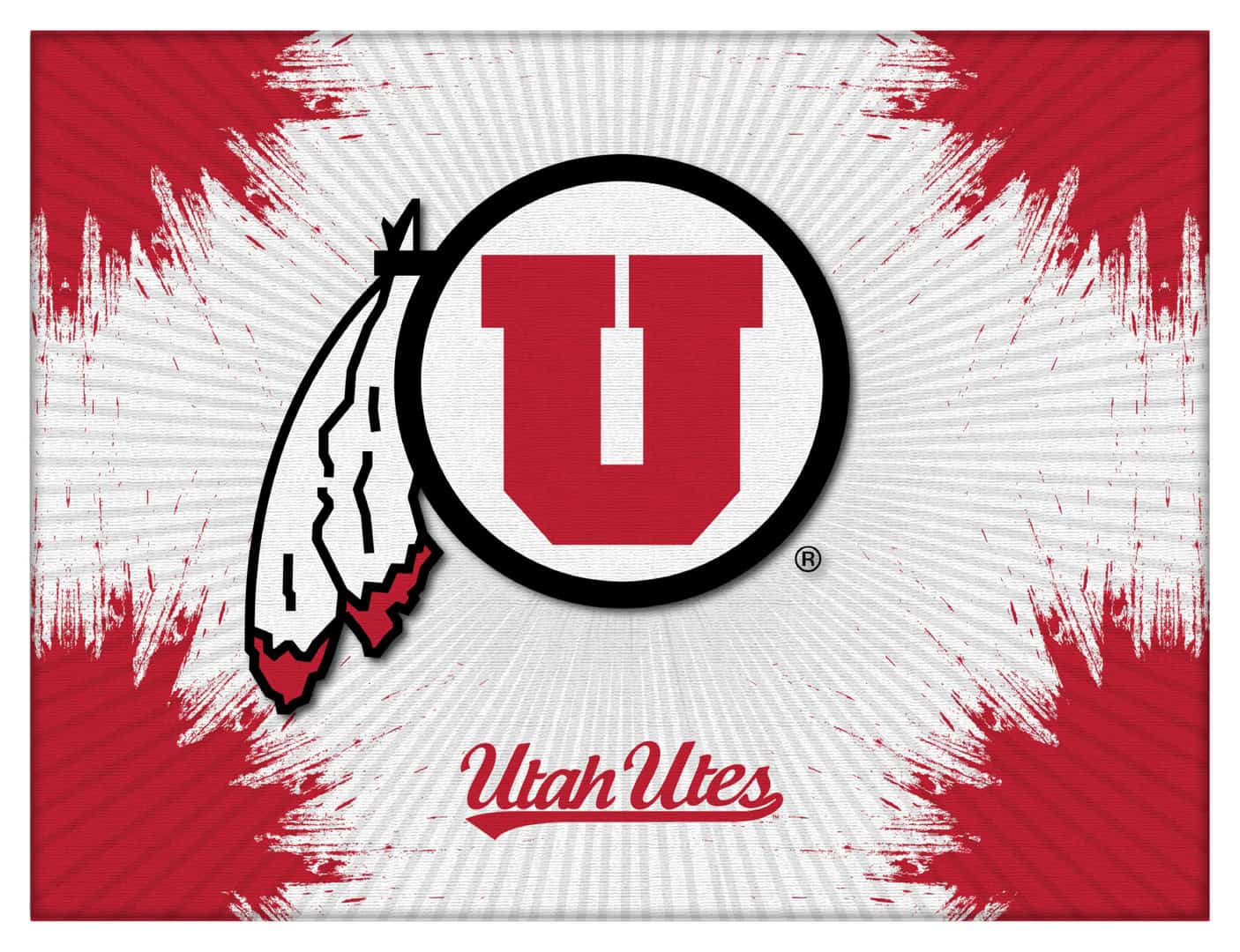 University of Utah 15x20 Logo Canvas Wall Art 1 University of Utah 15x20 Logo Canvas Wall Art