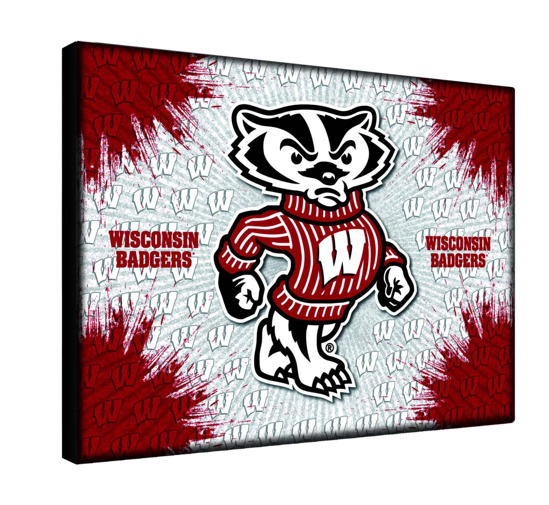 University of Wisconsin (Badger) 24x32 Logo Canvas Wall Art 2 University of Wisconsin (Badger) 24x32 Logo Canvas Wall Art - Image 2