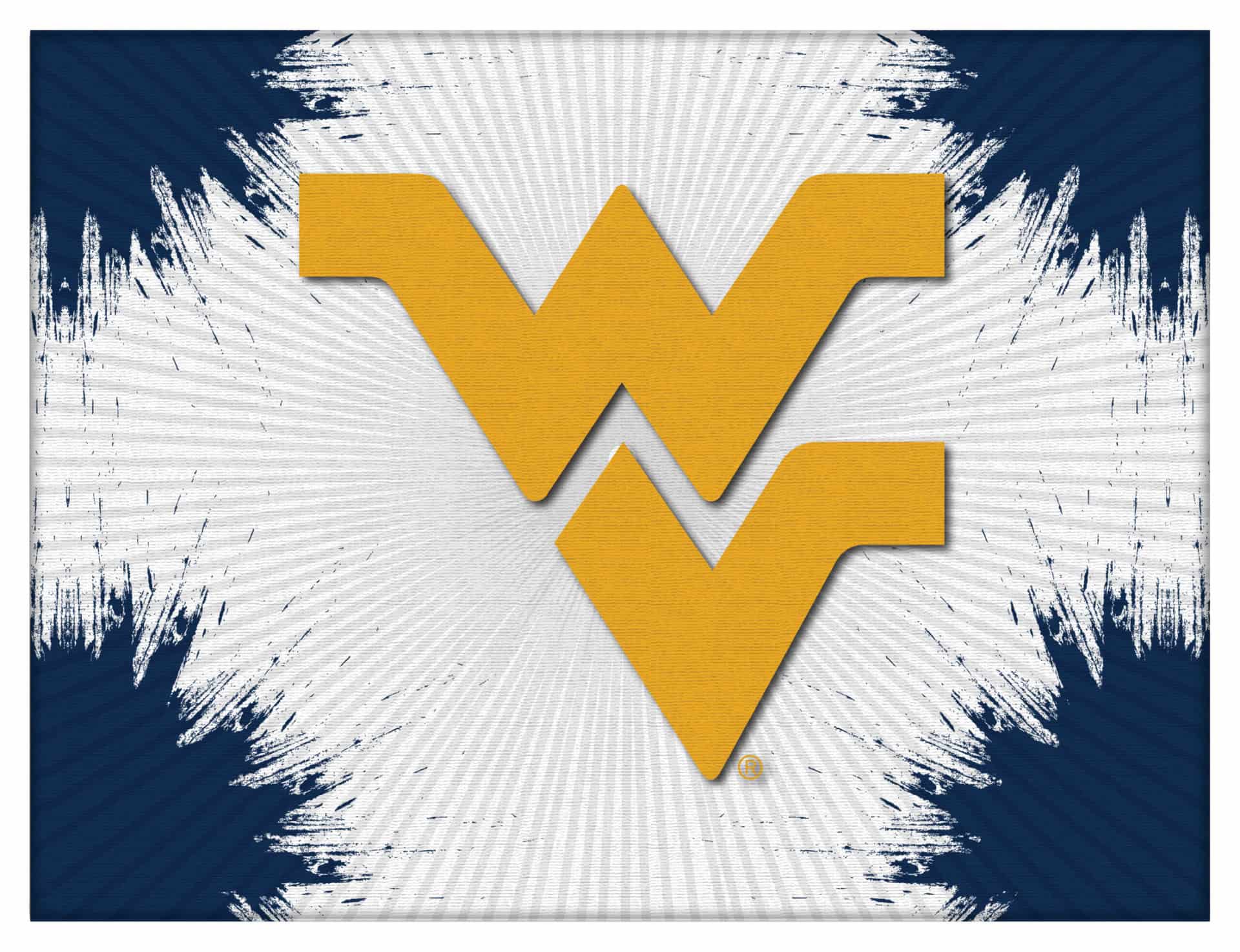 West Virginia University 15x20 Logo Canvas Wall Art