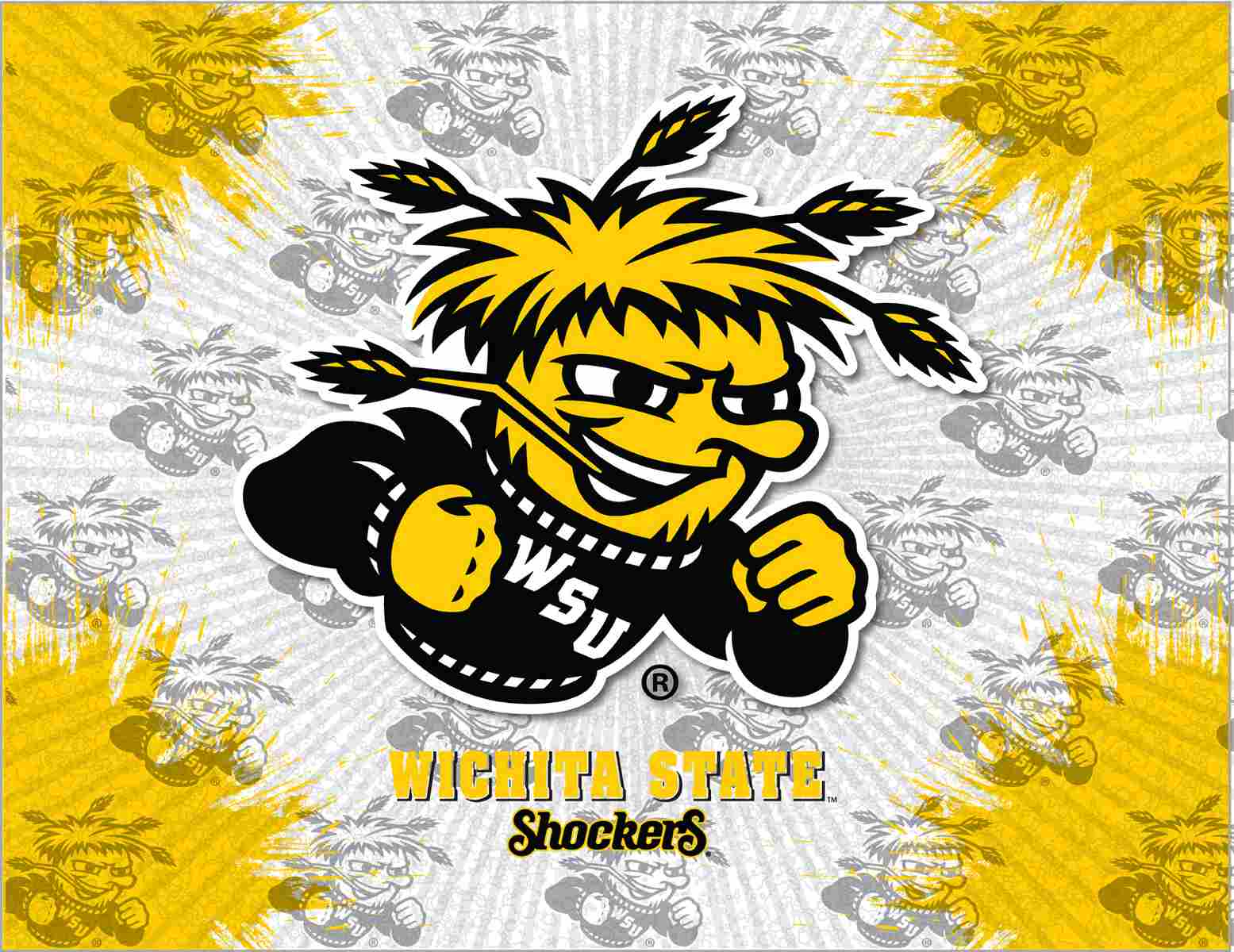 Wichita State University 24x32 Logo Canvas Wall Art 1 Wichita State University 24x32 Logo Canvas Wall Art