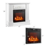 LED Electric Fireplace TV Stand with Adjustable Flames and Heat