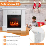LED Electric Fireplace TV Stand with Adjustable Flames and Heat