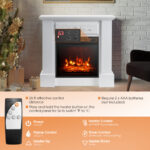 LED Electric Fireplace TV Stand with Adjustable Flames and Heat
