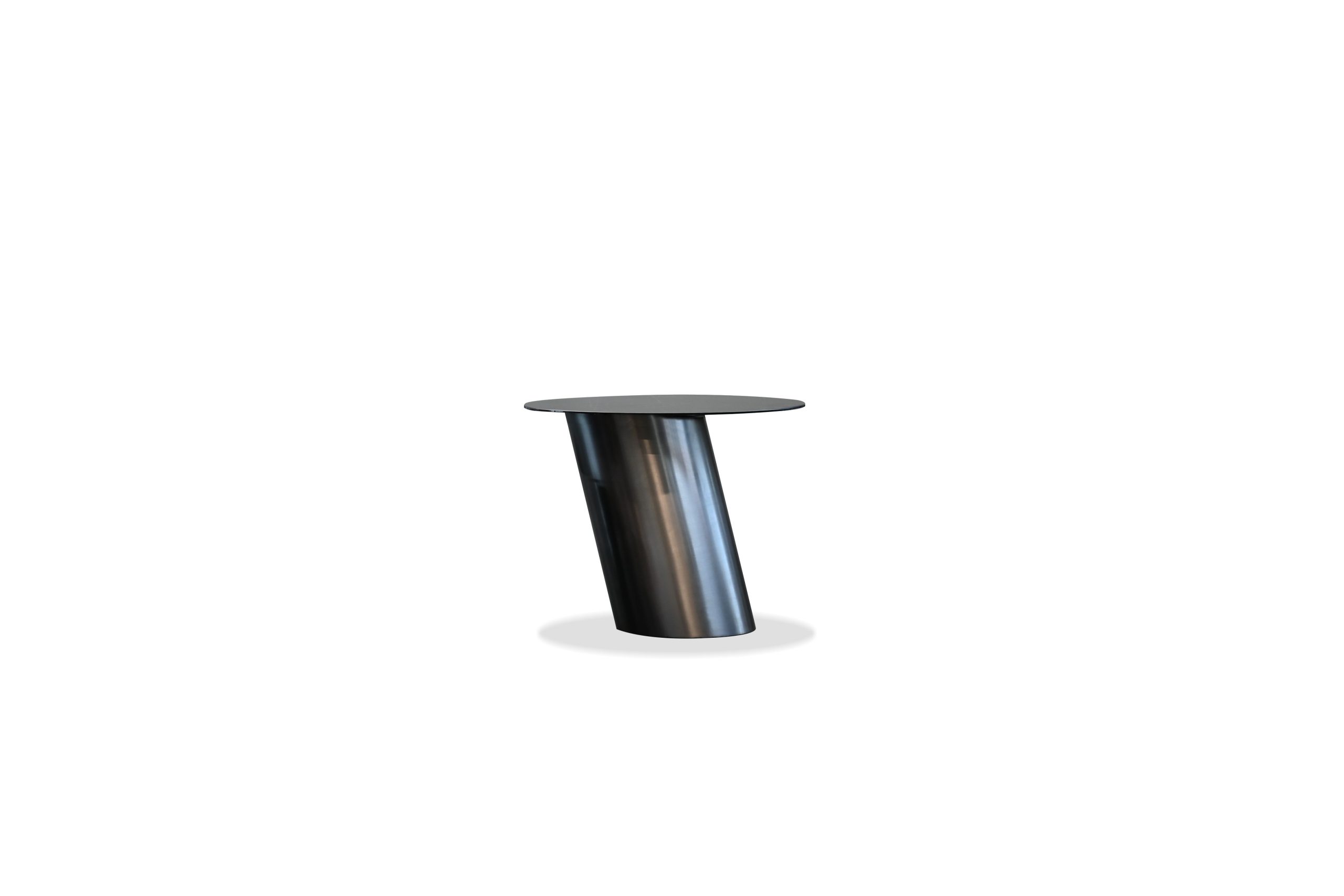 LEEN Brown Ceramic Top Black Steel End Table 1 LEEN Brown Ceramic Top Black Steel End Table