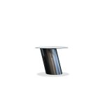 LEEN White Ceramic Top Black Steel End Table 4 LEEN White Ceramic Top Black Steel End Table