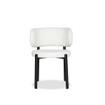 LILY Alabaster Dining Chair Black Steel Base 8 LILY Alabaster Dining Chair Black Steel Base