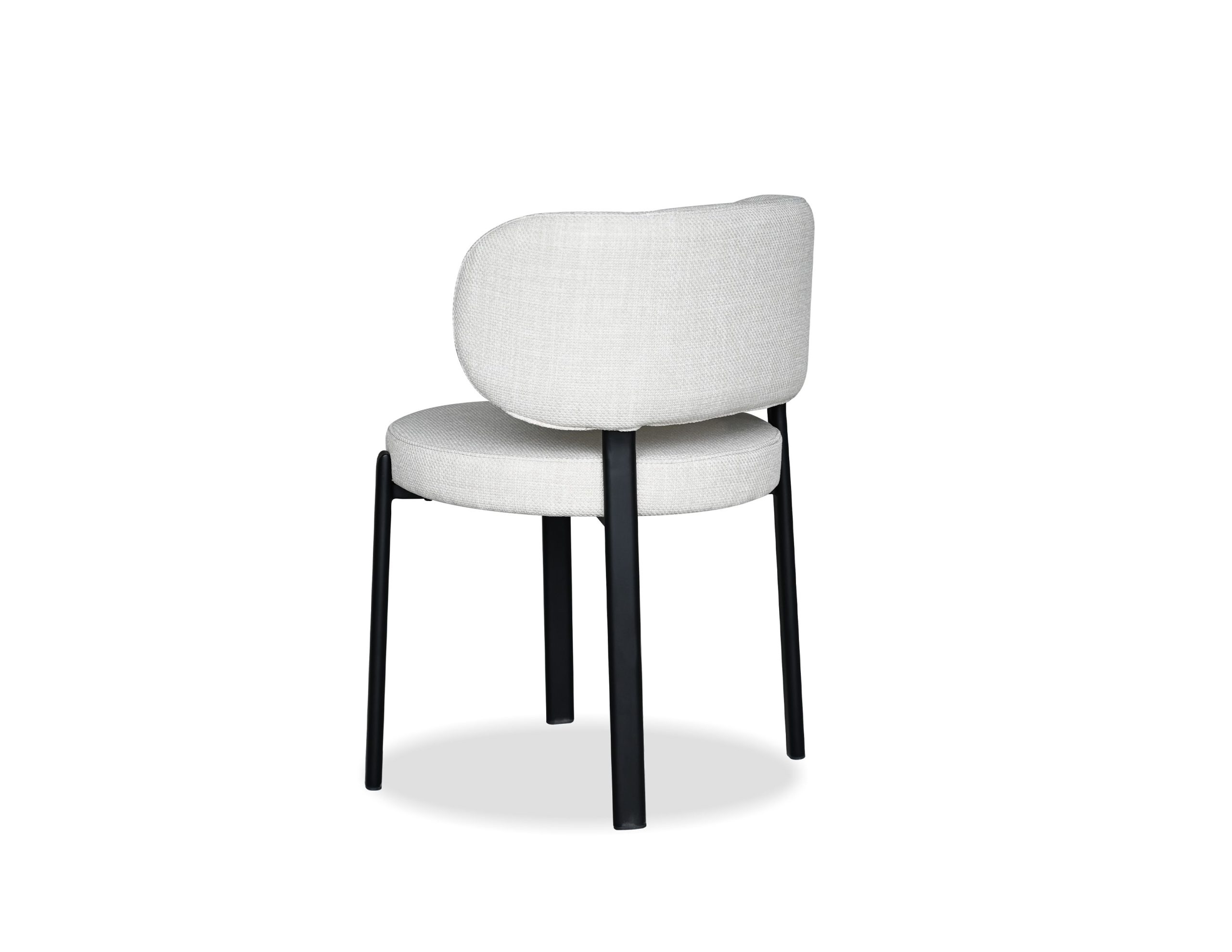 LILY Alabaster Dining Chair Black Steel Base 4 LILY Alabaster Dining Chair Black Steel Base - Image 4