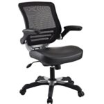 Modern Black Mesh Ergonomic Office Chair with Flip-Up Arms