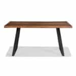 Industrial Farmhouse Oak Dining Table with Solid Pine Wood