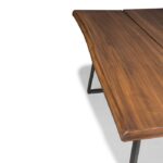 Industrial Farmhouse Oak Dining Table with Solid Pine Wood